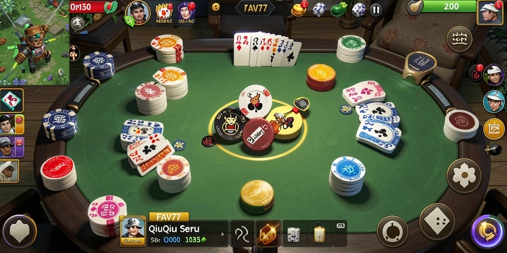 Screenshot utama FAV77 menampilkan gameplay yang seru dan mendebarkan.