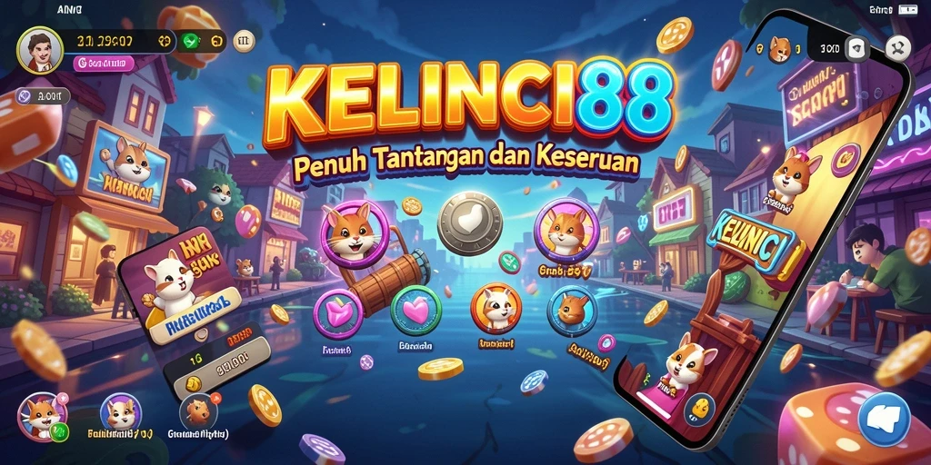 Tampilan gameplay KELINCI88 yang penuh warna dan menantang.