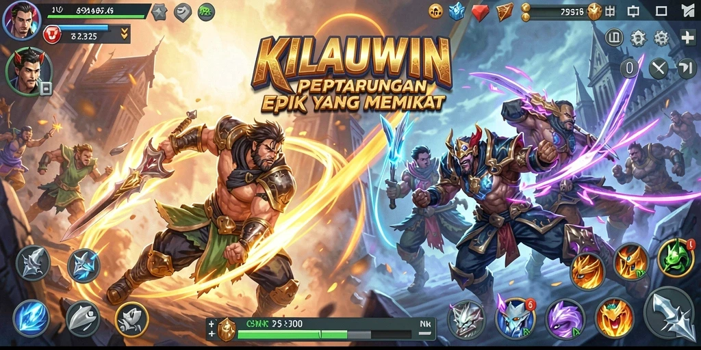 Tampilan gameplay fighting KILAUWIN yang seru dan mendebarkan.