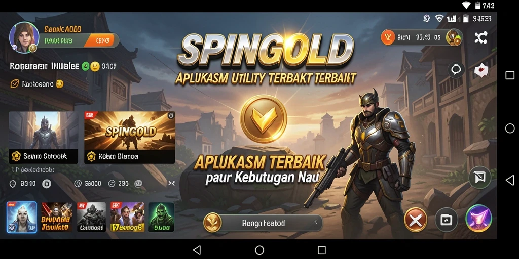 Tampilan antarmuka aplikasi SPINGOLD yang ramah pengguna.