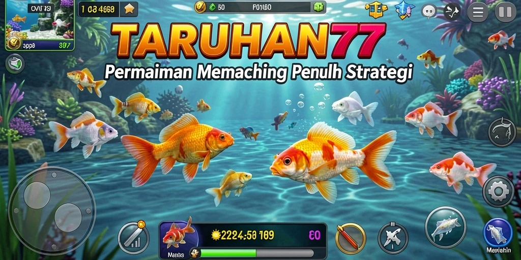 Screenshot gameplay TARUHAN77 yang menampilkan suasana memancing yang seru.