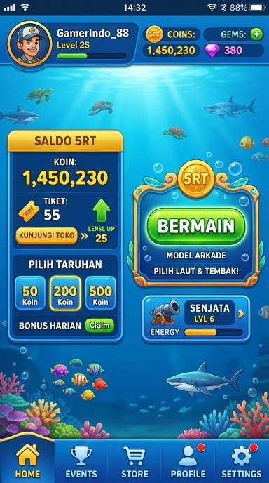 Tampilan antarmuka 5rt yang sederhana dan intuitif.